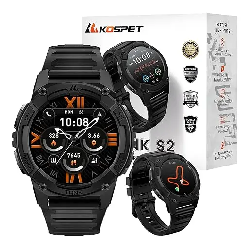 KOSPET Tank S2 Smart Watch for Men Women GPS