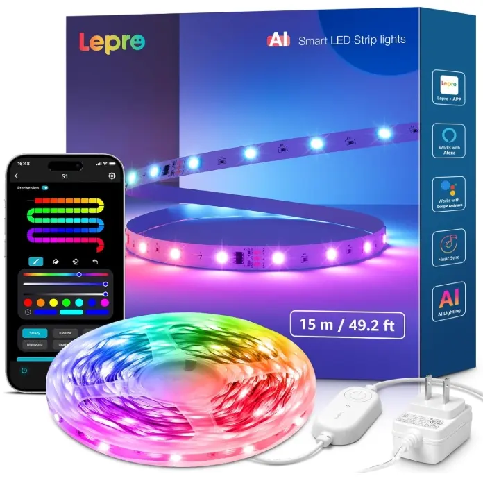 Lepro S1 AI LED Strip Lights - 50ft