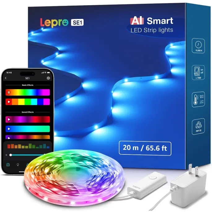 Lepro SE1 AI Smart LED Strip Lights - 65.6ft