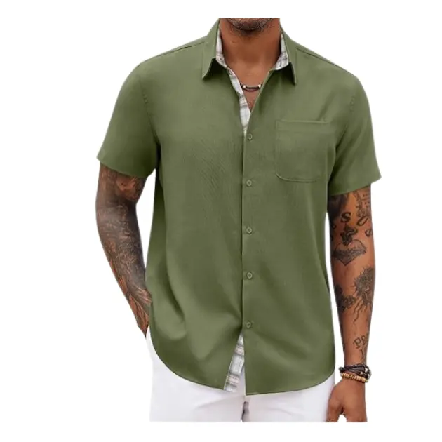 COOFANDY Men's Button Down Casual Short Sleeve Shirts