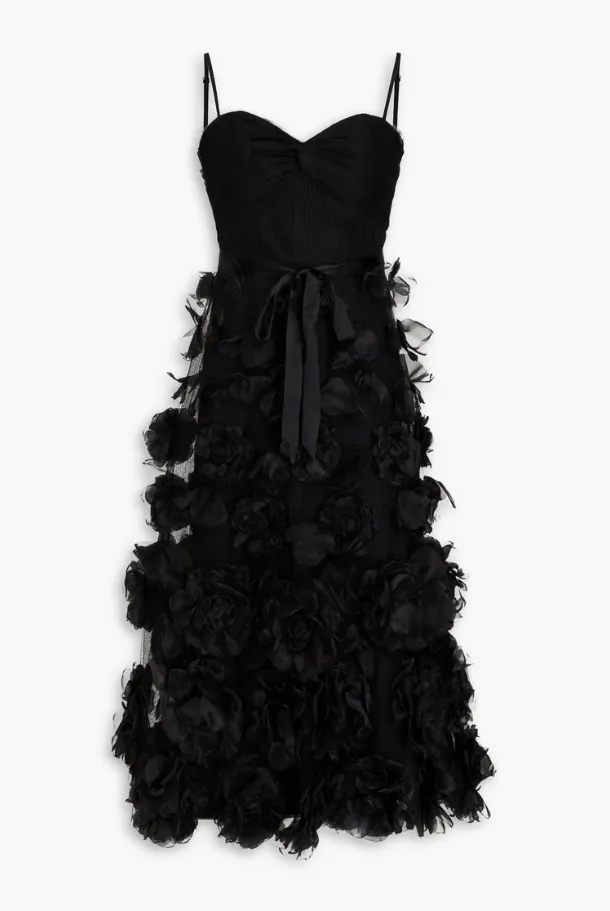 MARCHESA NOTTE 欧根纱吊带裙