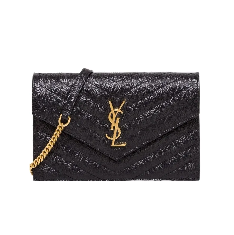 Saint Laurent 黑色小牛皮链条包