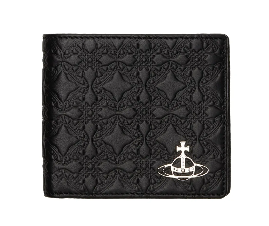 Vivienne Westwood Black Lambskin Man. Billfold Wallet