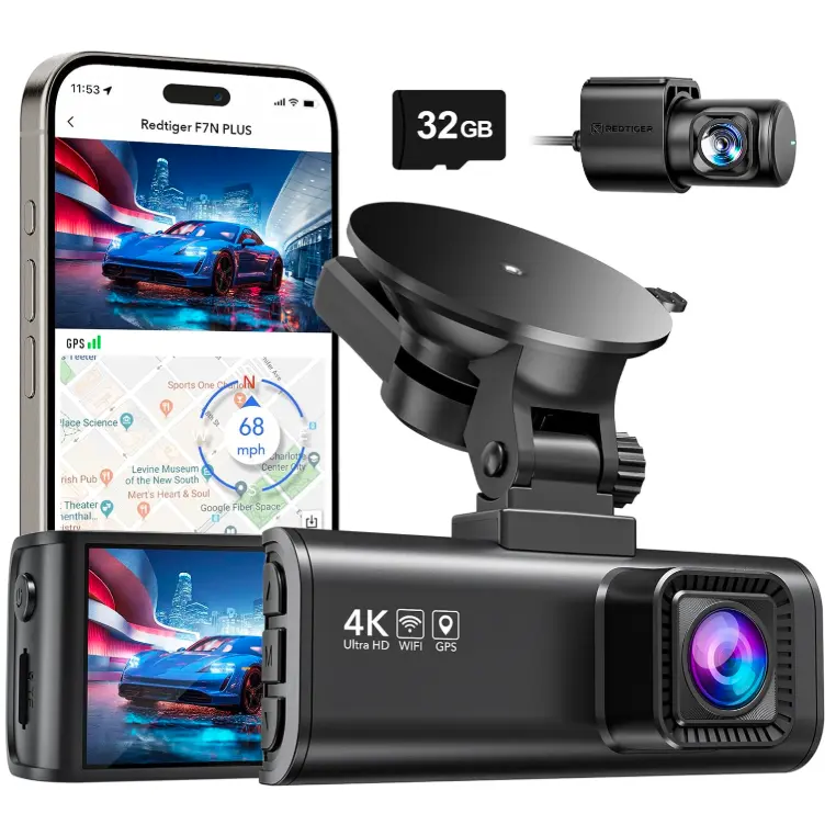 REDTIGER Dash Cam Front Rear