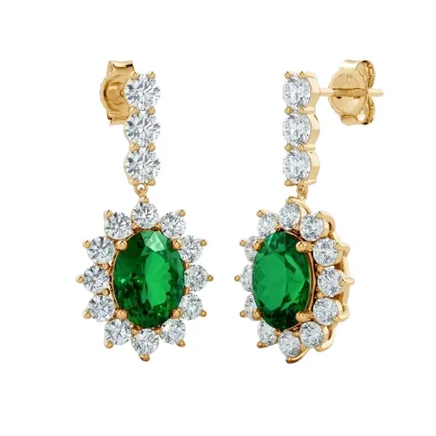 Angara：Lab Emerald 系列耳环满$500立享8.5折