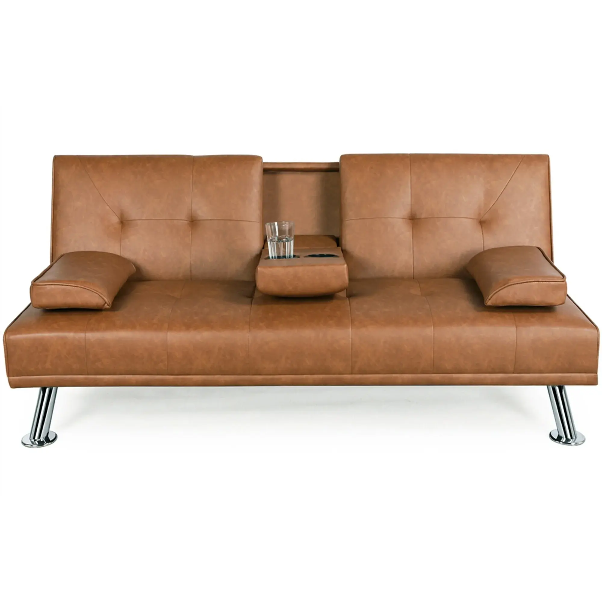 Renwick LuxuryGoods Modern Faux Leather Futon