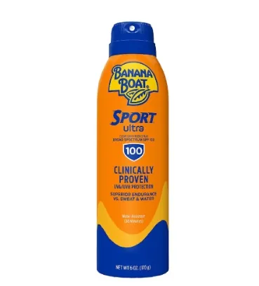 Banana Boat Sport 超清透防晒喷雾 SPF 100，6.0 盎司