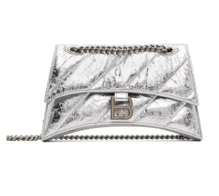 Balenciaga  Silver Small Crush 链条包