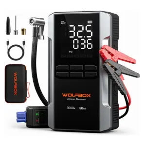 WOLFBOX 3000A 汽车应急启动器带空气压缩机