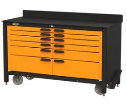 Swivel Storage Solutions 12-Drawer 60-Inch Rolling Workbench