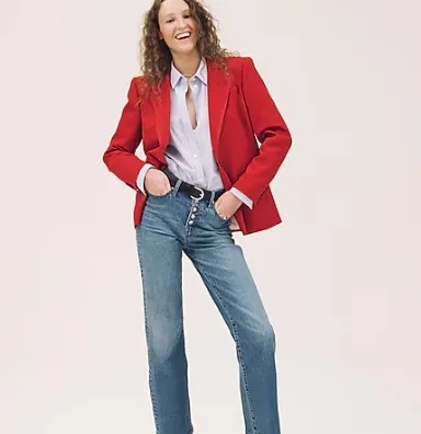 J.CREW 修身宽款牛仔裤