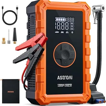 AstroAI S8 Air Jump Starter with Air Compressor 1500A 150PSI