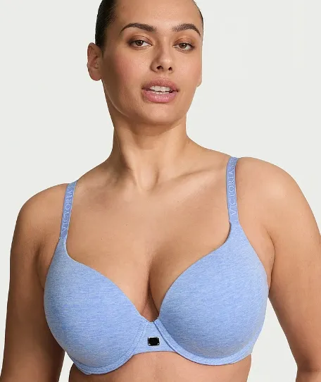 Cotton Logo Hardware Perfect Shape Push-Up Bra