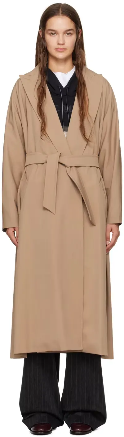 Max Mara Tan Ottico Coat