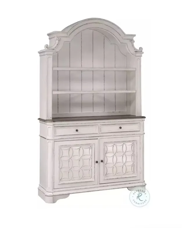 Liberty Furniture 古董白做旧餐具柜