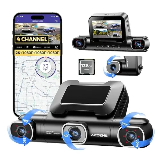 AZDOME 360° 4 Channel Dash Cam