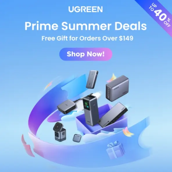 UGREEN：夏日大促低至6折+订单满$149免赠礼品