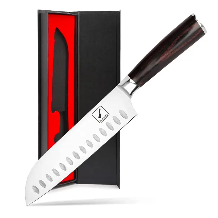 imarku Chef Knife 7 Inch Kitchen Knife Ultra Sharp Santoku Knife