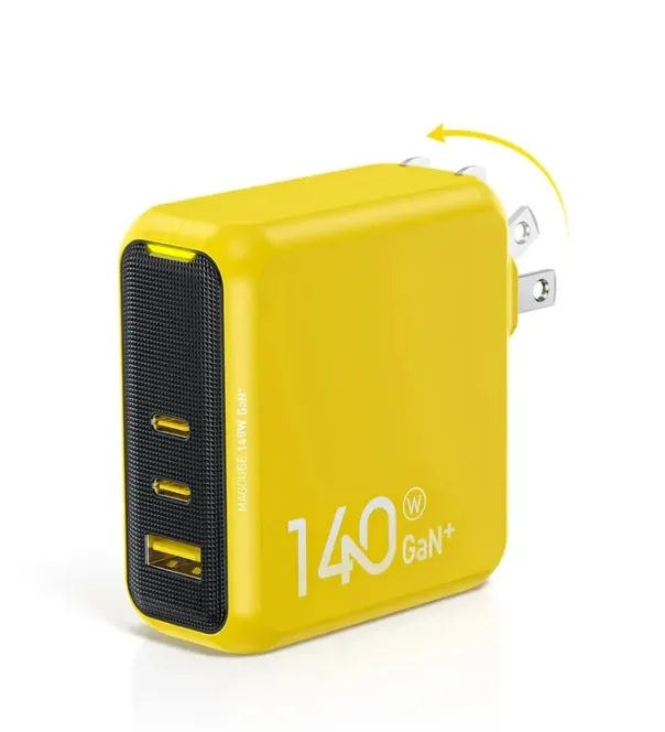 Magcube Pro 140W GaN+ 2 USBC and 1 USBA Fast Charger