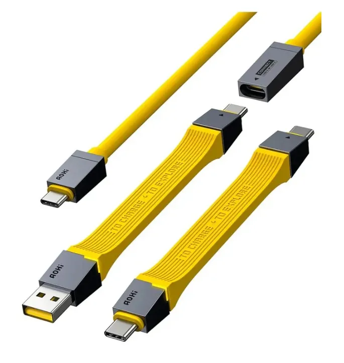The Future 4-In-1 Splicable USB4 PD 3.1 Racing Cable Set