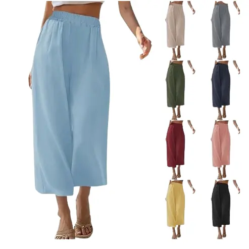 Linen Palazzo Pants for Women