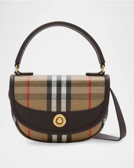 Burberry Highlands 格纹马鞍包