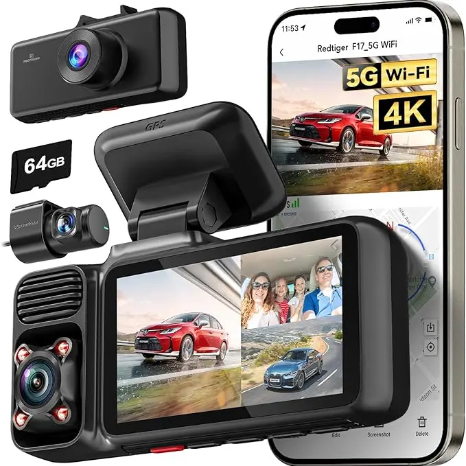 REDTIGER F17 3CH 4K Dash Cam