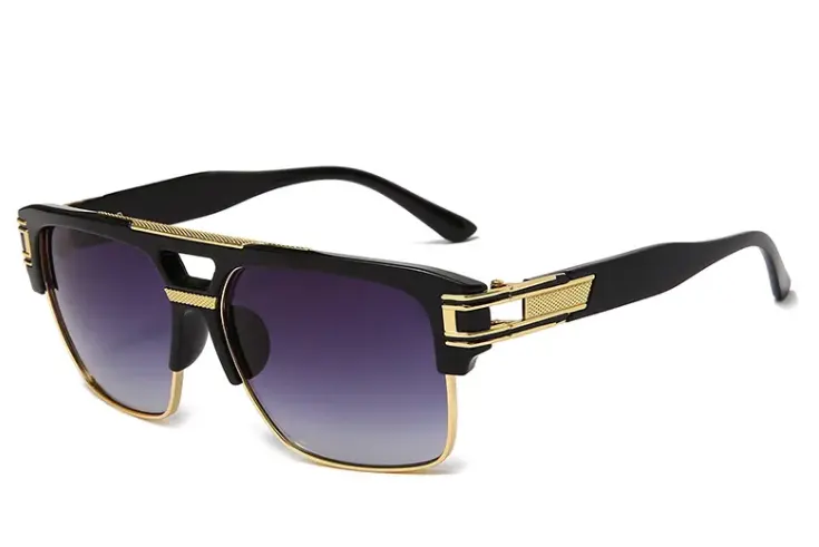 Fashion Metal Half Full Frame Sunglasses