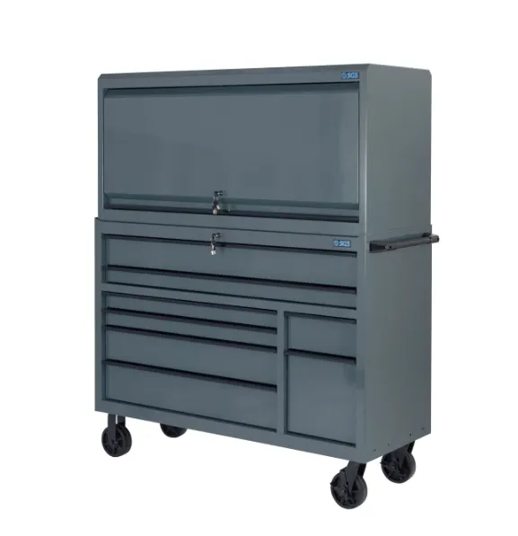 SGS Pro 56in 8 Drawer Roller Cabinet and 56in Hutch Cabinet