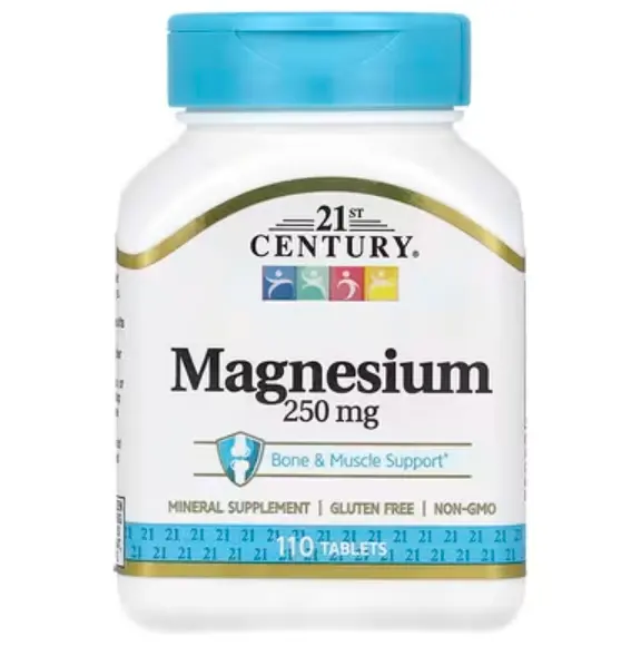 21st Century, 含镁营养片，250 毫克，110 片