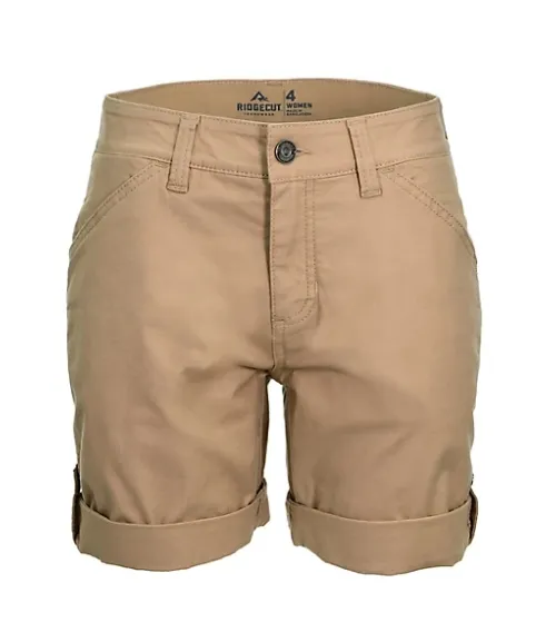 Ridgecut Women's Relaxed Fit Roll-Up Work Shorts