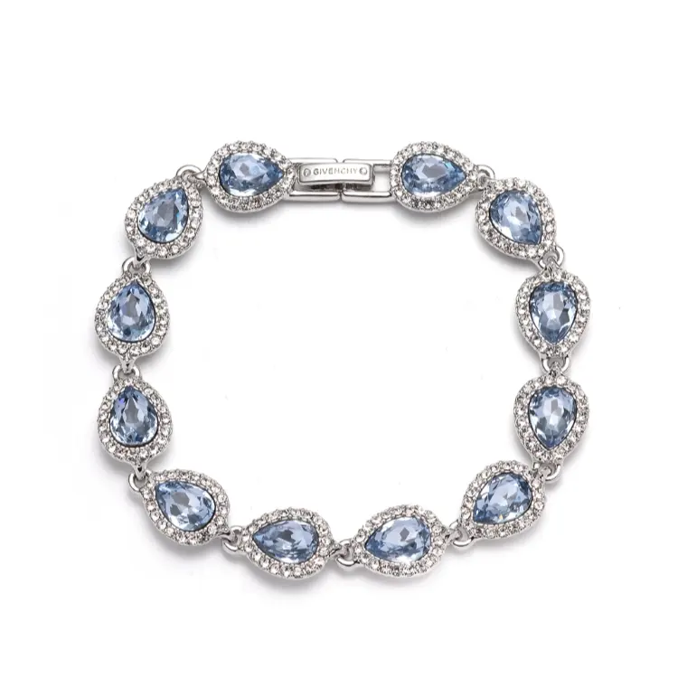 Givenchy 纪梵希银调光蓝宝石水晶梨Flex手链