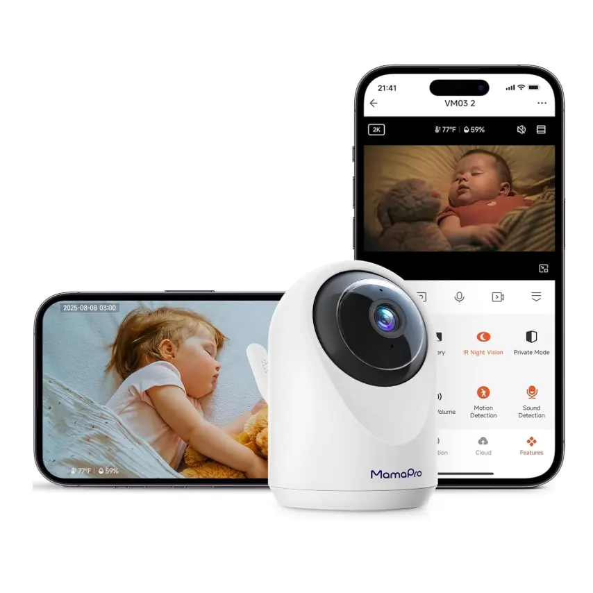 MAMAPRO 带摄像头和音频的 WiFi 婴儿监视器
