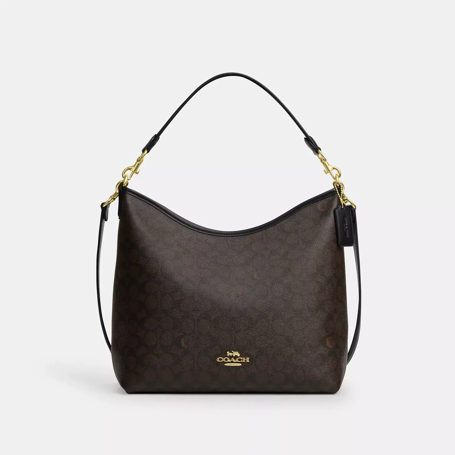COACH 蔻驰 Laurel 胡桃木色老花单肩包