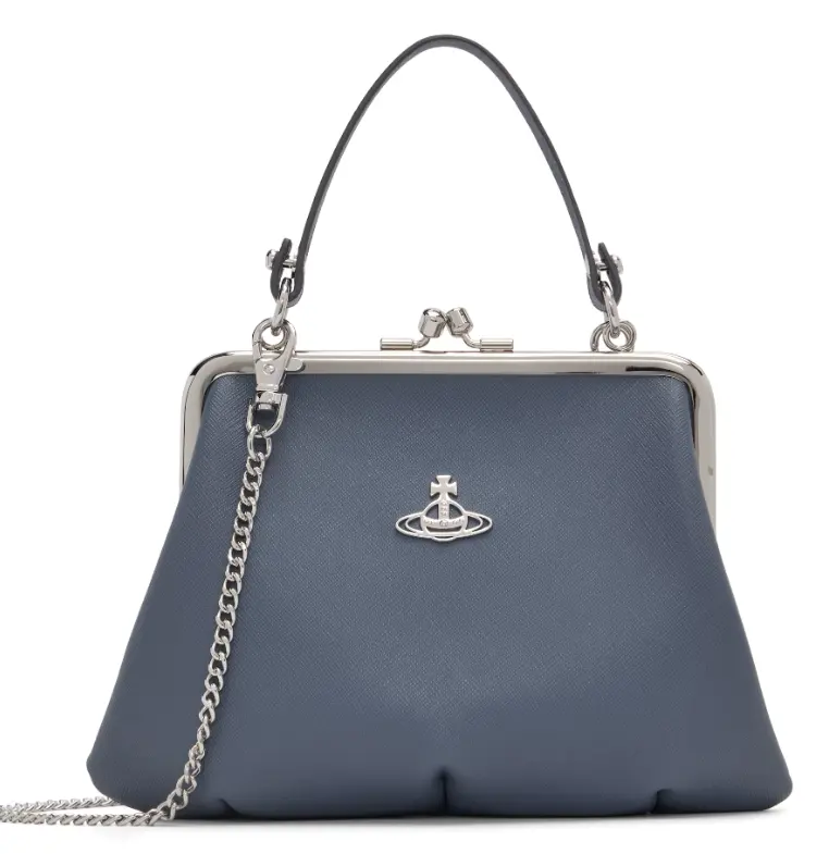 Vivienne Westwood 蓝色 Granny Frame 手提包