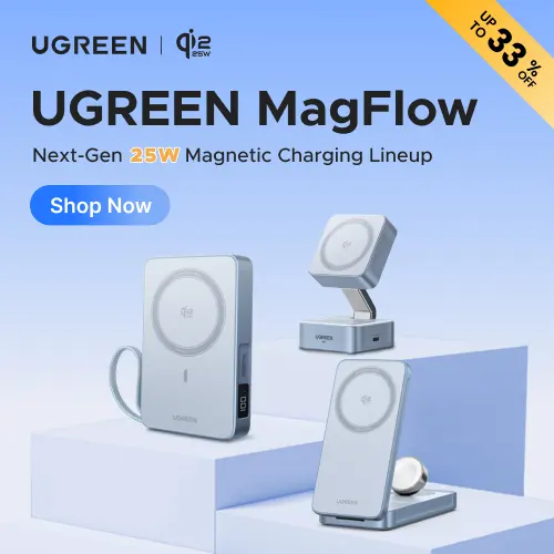 UGREEN：新一代 25W 磁吸充电产品线低至6.7折