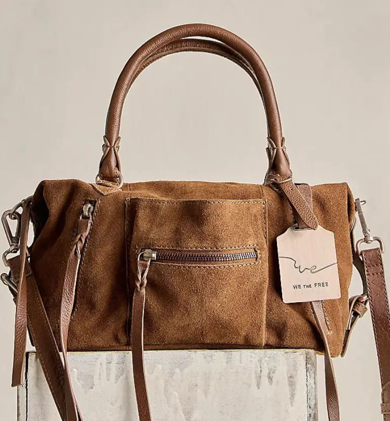 Free People We The Free Suede Baby Emerson 麂皮机车包