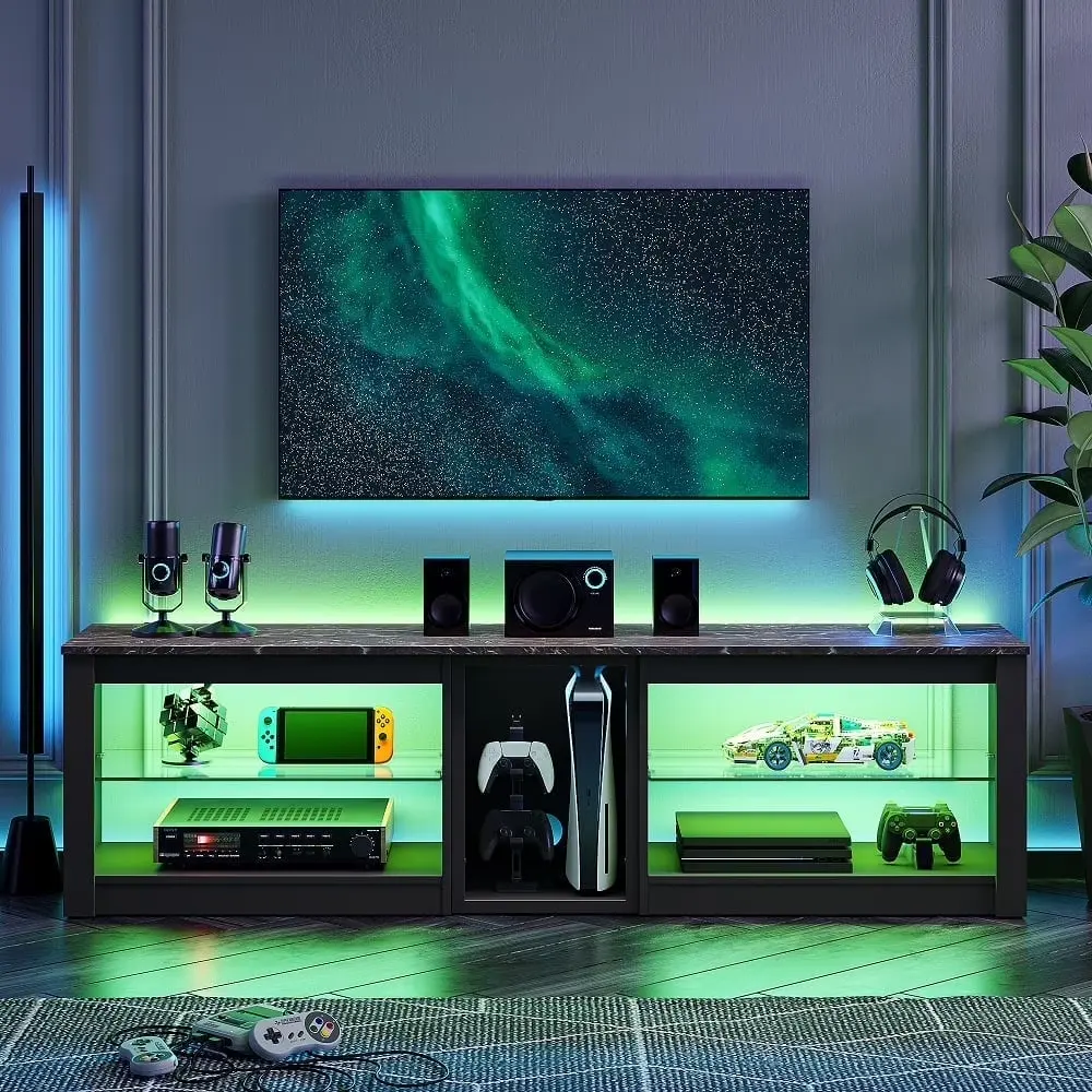 Bestier TV Stand for TVs up to 70" with LED Light