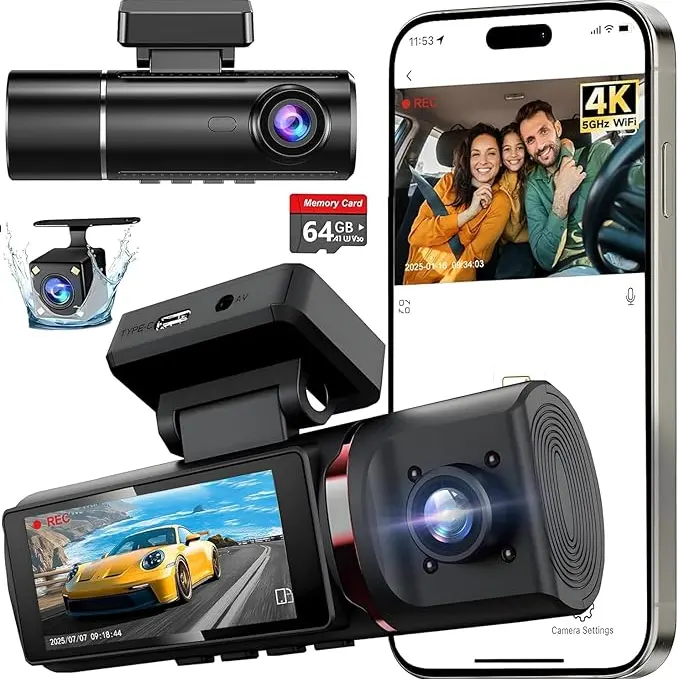 3 Channel 5GHz WiFi FHD Dash Cam