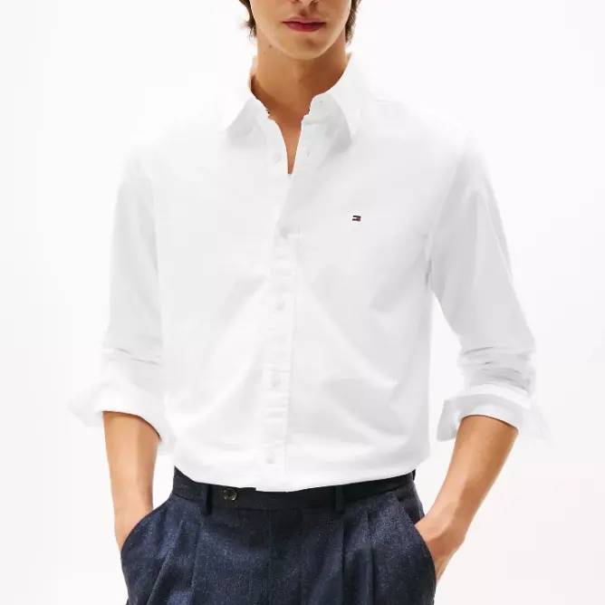 田栩宁同款！TOMMY HILFIGER 常规版型徽标牛津衬衫