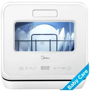 Midea MDC17P4CWW Portable Countertop Mini 1.32Gal Built-in Water Tan