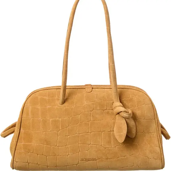 Jacquemus Turismo 鳄鱼压纹绒面革挎包