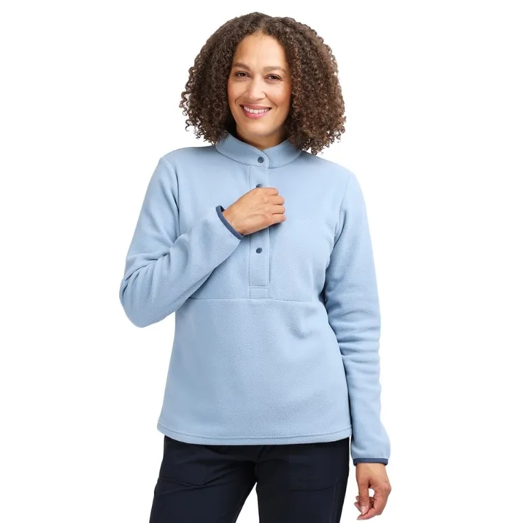 女士半按扣抓绒上衣