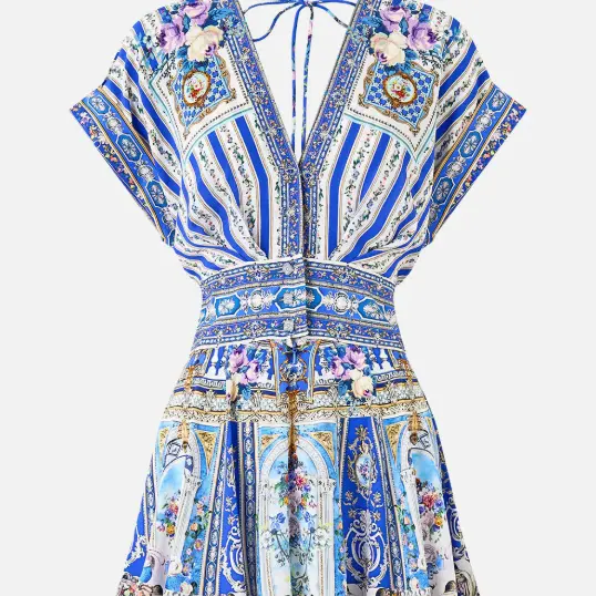 Camilla V领连体服