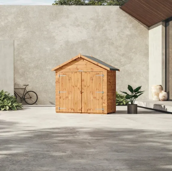 超宽门尖顶自行车棚