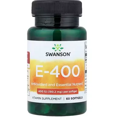 Swanson 维生素 E-400180.2 毫克（400 国际单位）60 粒软胶囊