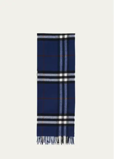Burberry 男士羊绒格纹围巾