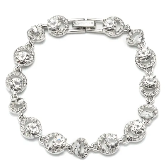 Givenchy 纪梵希银色圆形水晶手链