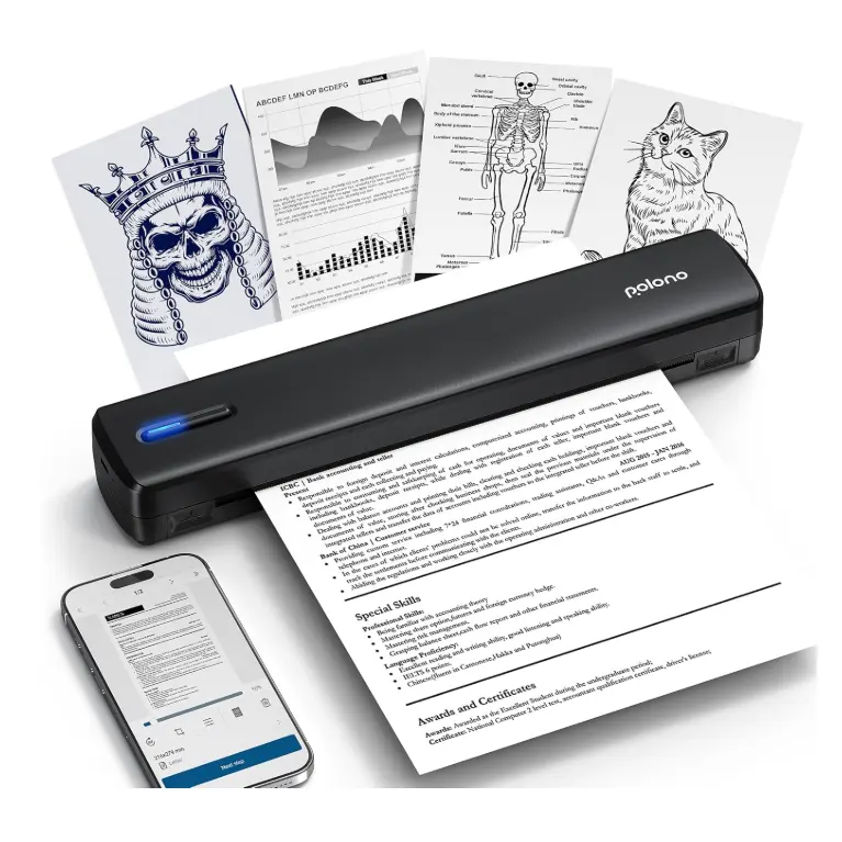 POLONO D810 Inkless Bluetooth Thermal Wireless Portable Printer
