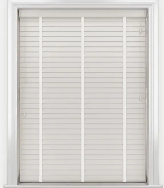 WoodLux 棉乳白色饰带仿木百叶窗